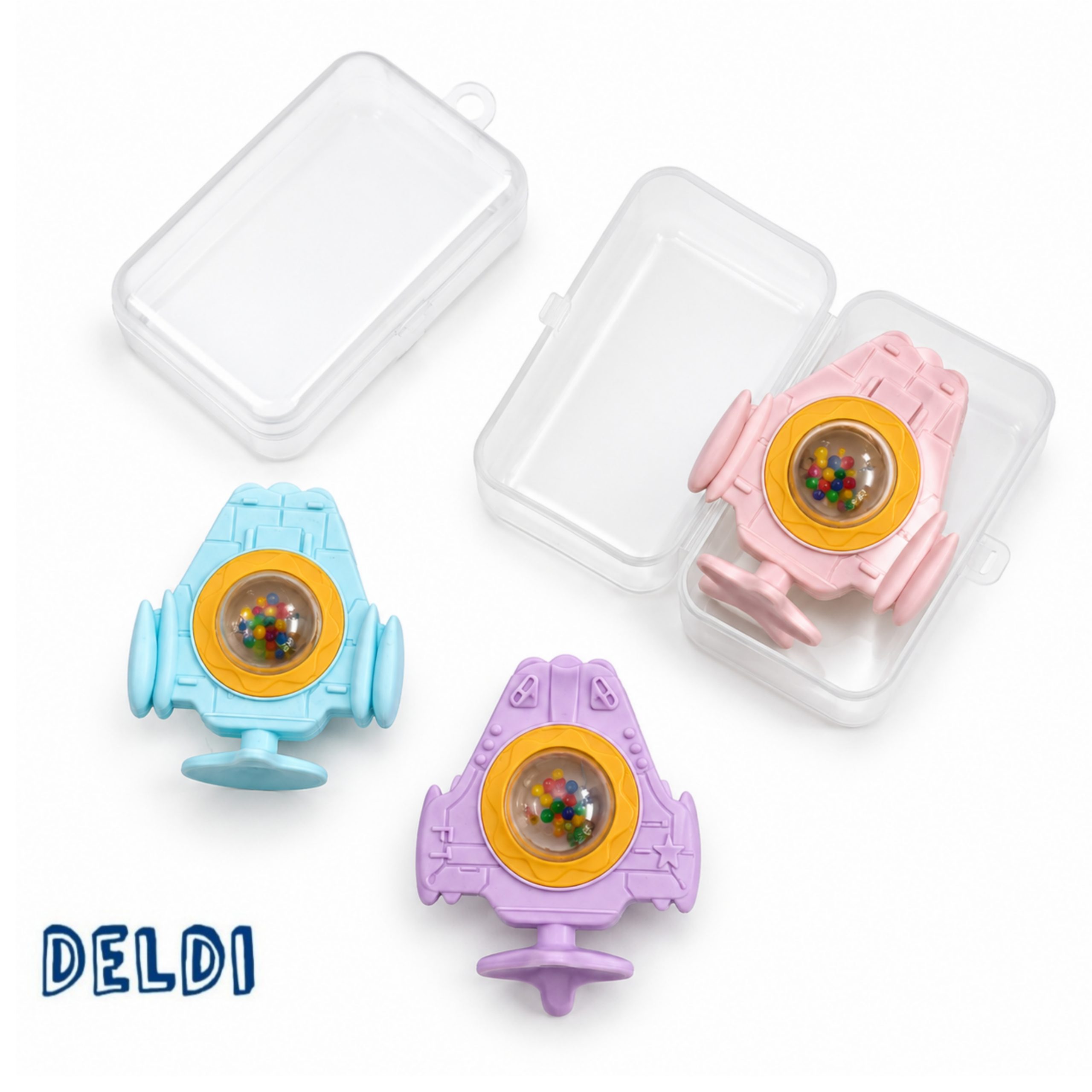دندون‌گیر جغجغه‌ای سیلیکونی نوزاد